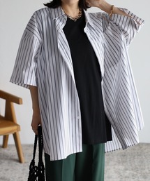 CREARE -LINO- | ビックポケット オーバーサイズ ルーズ 半袖シャツ<ユニセックス>(シャツ/ブラウス)