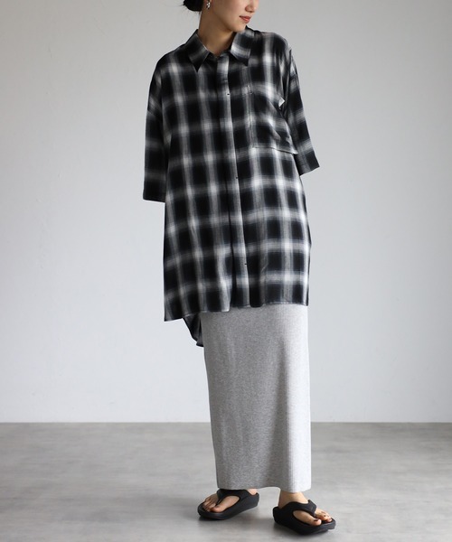 CREARE -LINO-（クレアーレリノ）の「ビックポケット オーバーサイズ ルーズ 半袖シャツ<ユニセックス>（シャツ/ブラウス・メンズ・ホワイト/ホワイト系その他/ブラック/ブラック系その他/ブルー系その他/カーキ/ブラック系その他2・S/M/L）」の10枚目の写真