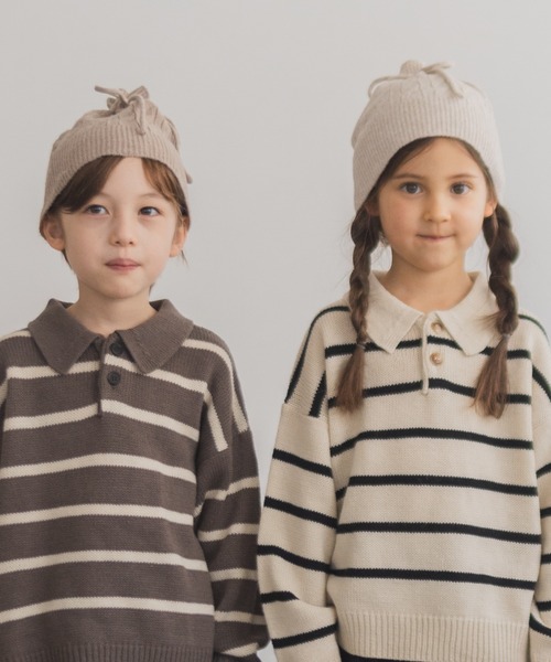 pairmanon(ペアマノン)の「あったかニットケーブル編み2WAYスヌード(ネックウォーマー/スヌード・キッズ・グレイッシュベージュ/アイボリー・FREE)」の8枚目の写真