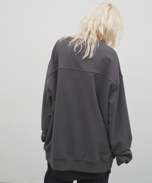 AIVER（アイバー）の「AIVER　ブランク刺繍リベットスウェット（スウェット・メンズ・チャコールグレー/ブラック/ナチュラル・LARGE/SMALL/MEDIUM）」の14枚目の写真