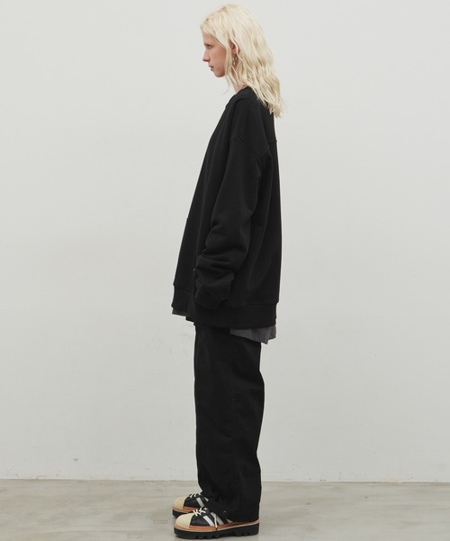 AIVER（アイバー）の「AIVER　ブランク刺繍リベットスウェット（スウェット・メンズ・チャコールグレー/ブラック/ナチュラル・LARGE/SMALL/MEDIUM）」の10枚目の写真