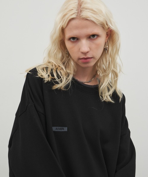 AIVER（アイバー）の「AIVER　ブランク刺繍リベットスウェット（スウェット・メンズ・チャコールグレー/ブラック/ナチュラル・LARGE/SMALL/MEDIUM）」の6枚目の写真