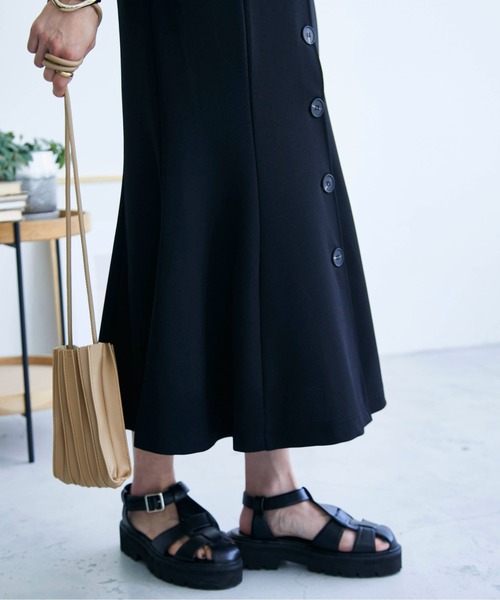 ECRIRE（エクリール）の「マーメイドジャンスカ（ジャンパースカート・レディース・ブラック/アイボリー・M）」の11枚目の写真