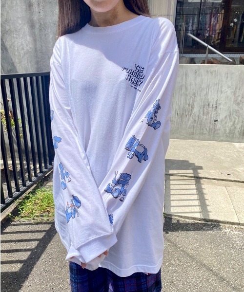 Candy Stripper(キャンディストリッパー)の「THE FORBIDDEN HOBBY L/S Tシャツ(Tシャツ/カットソー・レディース・ライトブルー/オフホワイト/ブラック・2)」の21枚目の写真