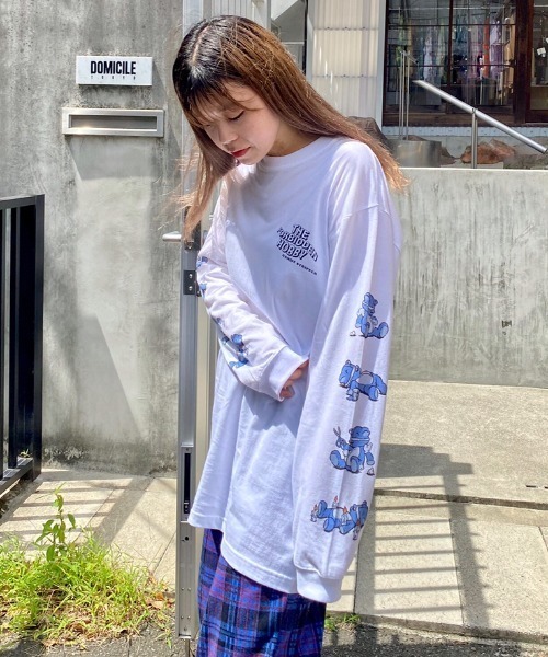 Candy Stripper(キャンディストリッパー)の「THE FORBIDDEN HOBBY L/S Tシャツ(Tシャツ/カットソー・レディース・ライトブルー/オフホワイト/ブラック・2)」の20枚目の写真