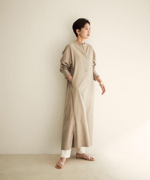 SALON adam et rope'（サロン アダム エ ロペ）の「【サステナブル】【TRUE COTTON】リブニットパンツ（その他パンツ・レディース・ホワイト/ブラック/ベージュ・FREE）」の10枚目の写真