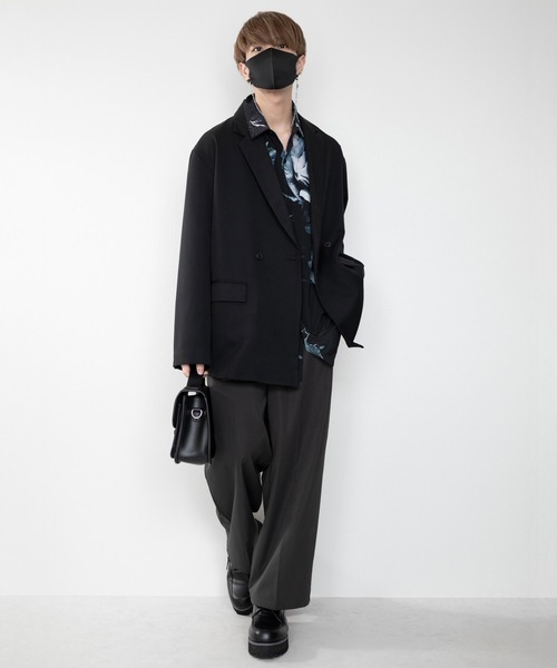 CLEL】TR Loose Double Tailored Jacket / TR ルーズダブルテーラード