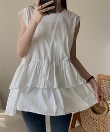 MAISON DE THERESE | ノースリーブ　ティアードブラウス(シャツ/ブラウス)