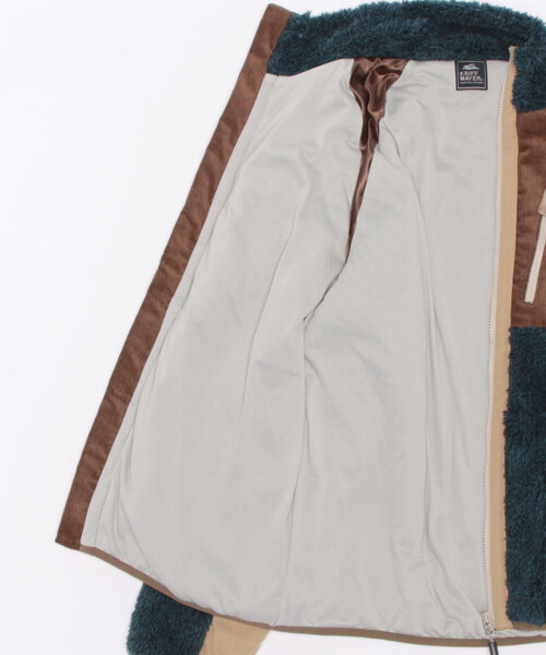 KRIFF MAYER Lady's Collection（クリフメイヤーレディースコレクション）の「シャギーボアスタンドネックJK（ブルゾン・レディース・モカ/ネイビー/ベージュ/カラフル/カーキ/ナチュラル/グレー・MEDIUM/LARGE）」の12枚目の写真