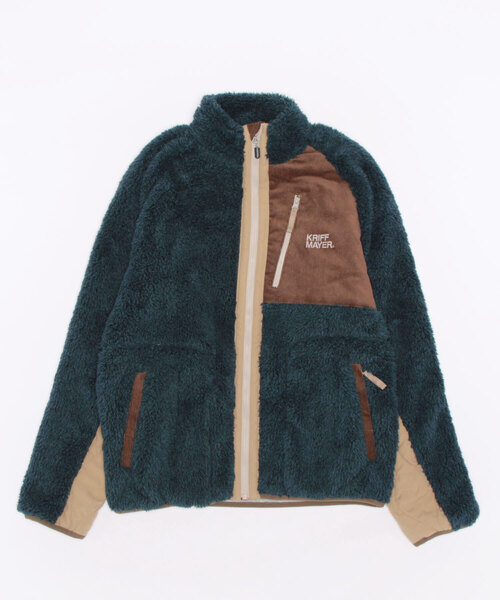 KRIFF MAYER Lady's Collection（クリフメイヤーレディースコレクション）の「シャギーボアスタンドネックJK（ブルゾン・レディース・モカ/ネイビー/ベージュ/カラフル/カーキ/ナチュラル/グレー・MEDIUM/LARGE）」の19枚目の写真