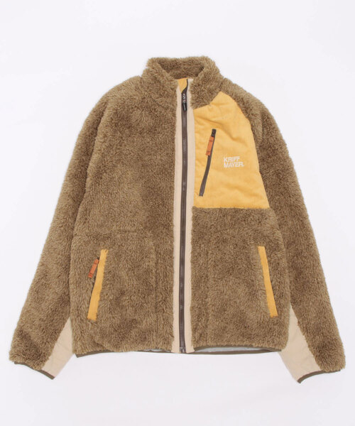 KRIFF MAYER Lady's Collection（クリフメイヤーレディースコレクション）の「シャギーボアスタンドネックJK（ブルゾン・レディース・モカ/ネイビー/ベージュ/カラフル/カーキ/ナチュラル/グレー・MEDIUM/LARGE）」の17枚目の写真