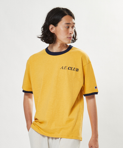 EDIFICE(エディフィス)の「【RUSSELL ATHLETIC】別注 AE.CLUB リンガーTシャツ(Tシャツ/カットソー・メンズ・ホワイト/スカイブルー/イエロー/グリーン・MEDIUM/LARGE)」の5枚目の写真