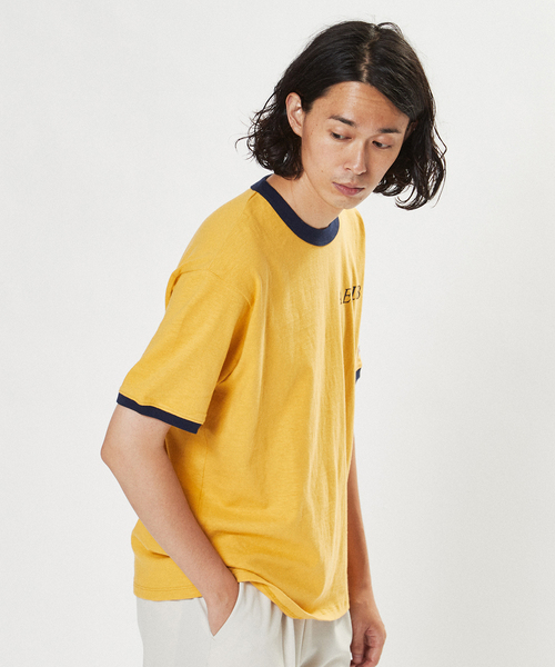 EDIFICE(エディフィス)の「【RUSSELL ATHLETIC】別注 AE.CLUB リンガーTシャツ(Tシャツ/カットソー・メンズ・ホワイト/スカイブルー/イエロー/グリーン・MEDIUM/LARGE)」の9枚目の写真