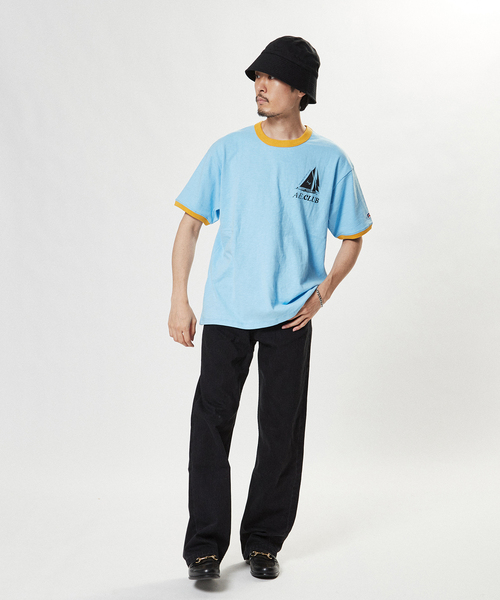 EDIFICE(エディフィス)の「【RUSSELL ATHLETIC】別注 AE.CLUB リンガーTシャツ(Tシャツ/カットソー・メンズ・ホワイト/スカイブルー/イエロー/グリーン・MEDIUM/LARGE)」の22枚目の写真