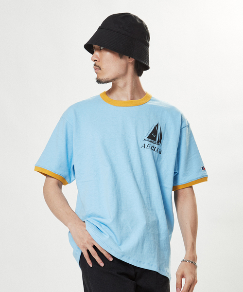 EDIFICE(エディフィス)の「【RUSSELL ATHLETIC】別注 AE.CLUB リンガーTシャツ(Tシャツ/カットソー・メンズ・ホワイト/スカイブルー/イエロー/グリーン・MEDIUM/LARGE)」の7枚目の写真