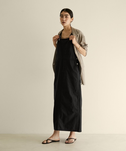 SALON adam et rope'（サロン アダム エ ロペ）の「へリンボーンジャンパースカート（ジャンパースカート・レディース・ブラック/グリーン系その他・FREE）」の13枚目の写真