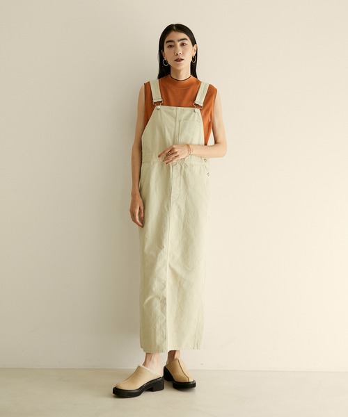 SALON adam et rope'（サロン アダム エ ロペ）の「へリンボーンジャンパースカート（ジャンパースカート・レディース・ブラック/グリーン系その他・FREE）」の18枚目の写真