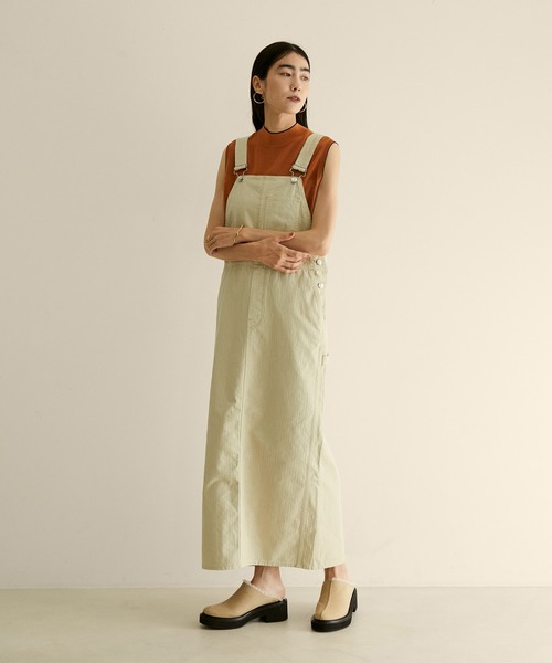 SALON adam et rope'（サロン アダム エ ロペ）の「へリンボーンジャンパースカート（ジャンパースカート・レディース・ブラック/グリーン系その他・FREE）」の5枚目の写真