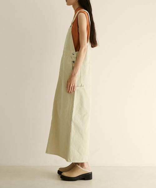 SALON adam et rope'（サロン アダム エ ロペ）の「へリンボーンジャンパースカート（ジャンパースカート・レディース・ブラック/グリーン系その他・FREE）」の6枚目の写真