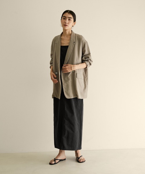 SALON adam et rope'（サロン アダム エ ロペ）の「へリンボーンジャンパースカート（ジャンパースカート・レディース・ブラック/グリーン系その他・FREE）」の9枚目の写真