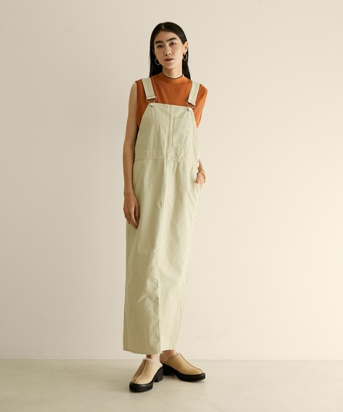 SALON adam et rope'（サロン アダム エ ロペ）の「へリンボーンジャンパースカート（ジャンパースカート・レディース・ブラック/グリーン系その他・FREE）」の4枚目の写真