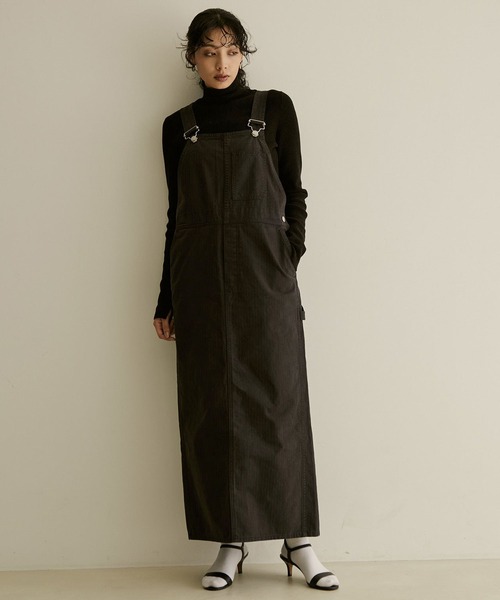 SALON adam et rope'（サロン アダム エ ロペ）の「へリンボーンジャンパースカート（ジャンパースカート・レディース・ブラック/グリーン系その他・FREE）」の22枚目の写真