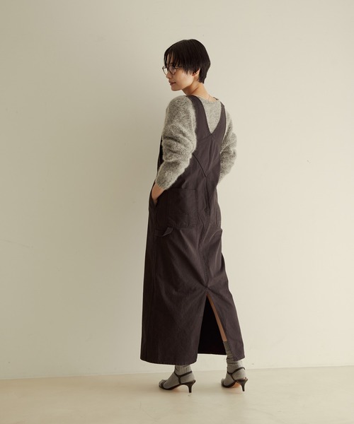 SALON adam et rope'（サロン アダム エ ロペ）の「へリンボーンジャンパースカート（ジャンパースカート・レディース・ブラック/グリーン系その他・FREE）」の21枚目の写真