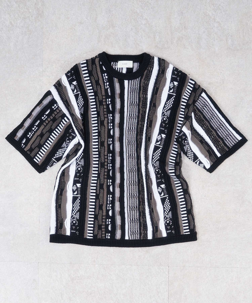 NIDO（ニド）の「3DニットＴ（ニット/セーター・メンズ・ブラック/イエロー・FREE）」の8枚目の写真