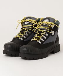 Timberland（ティンバーランド）の「メンズ ティンバーランド ヘリテージ ウォータープルーフ ラバー トゥ ハイキング ブーツ - ブラック/グリーン（ブーツ・メンズ）」