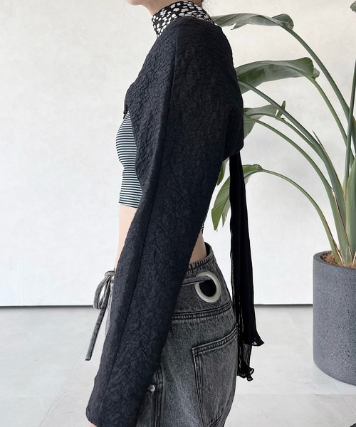 musubore（ムスボレ）の「2WAYバックルボレロ（カーディガン/ボレロ・レディース・ブラック・FREE）」の22枚目の写真