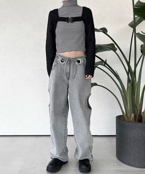 musubore（ムスボレ）の「2WAYバックルボレロ（カーディガン/ボレロ・レディース・ブラック・FREE）」の7枚目の写真