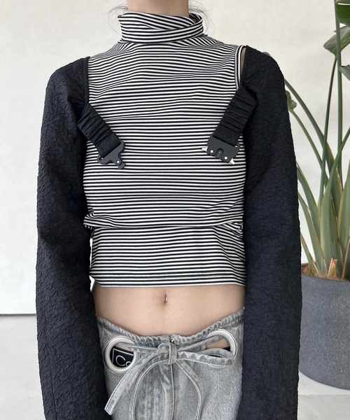 musubore（ムスボレ）の「2WAYバックルボレロ（カーディガン/ボレロ・レディース・ブラック・FREE）」の10枚目の写真