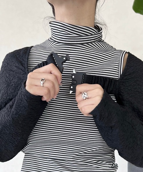 musubore（ムスボレ）の「2WAYバックルボレロ（カーディガン/ボレロ・レディース・ブラック・FREE）」の9枚目の写真