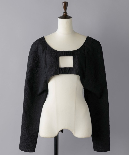 musubore（ムスボレ）の「2WAYバックルボレロ（カーディガン/ボレロ・レディース・ブラック・FREE）」の13枚目の写真