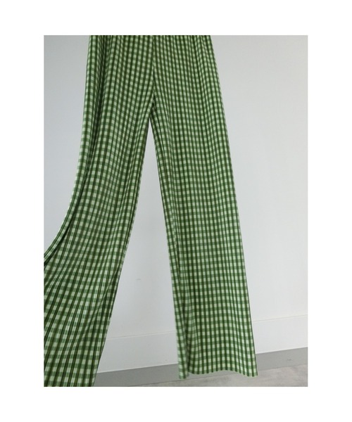 ulu（ウル）の「Gingham check pleats pants（その他パンツ・レディース・ライトグリーン・FREE）」の8枚目の写真