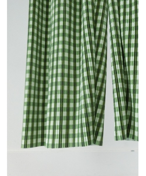 ulu（ウル）の「Gingham check pleats pants（その他パンツ・レディース・ライトグリーン・FREE）」の9枚目の写真