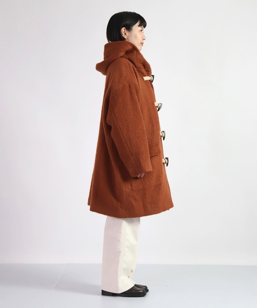 BASISBROEK（バシスブルック）の「[BASISBROEK] ATHUS（ダッフルコート・レディース・ブルーグレー/オレンジ・1）」の4枚目の写真