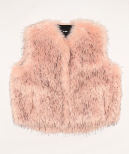 WE11DONE(ウェルダン)の「WE11DONE/ウェルダン/FAUX FUR VEST/ファーベスト/(その他アウター・メンズ・ブルー/ピンク・L)」の1枚目の写真