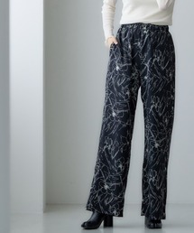 miclat | 大きいサイズ ライン花柄ワイドパンツ miclat(その他パンツ)