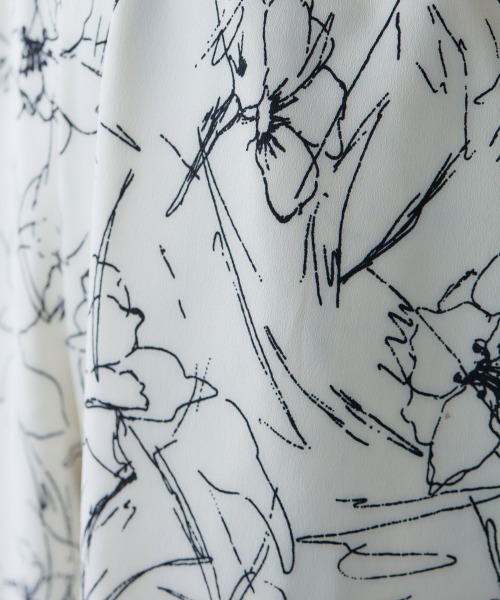 miclat（ミクラ）の「大きいサイズ ライン花柄ワイドパンツ miclat（その他パンツ・レディース・ブラック系/ホワイト系・LL/3L/4L/L）」の13枚目の写真