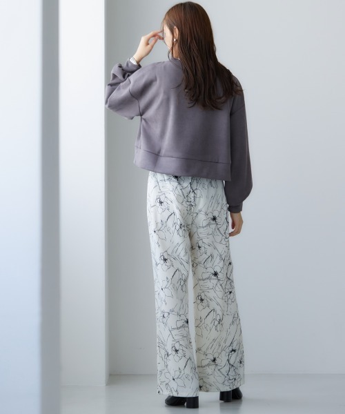 miclat（ミクラ）の「大きいサイズ ライン花柄ワイドパンツ miclat（その他パンツ・レディース・ブラック系/ホワイト系・LL/3L/4L/L）」の19枚目の写真