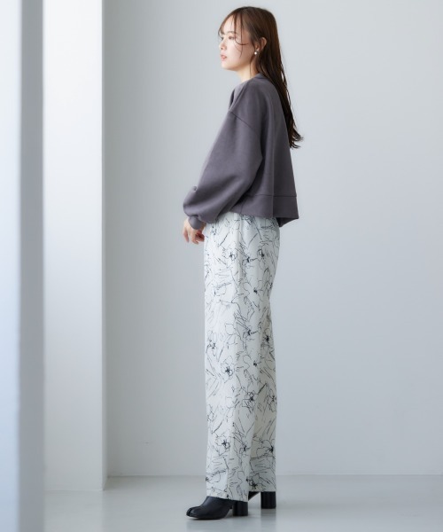 miclat（ミクラ）の「大きいサイズ ライン花柄ワイドパンツ miclat（その他パンツ・レディース・ブラック系/ホワイト系・LL/3L/4L/L）」の18枚目の写真