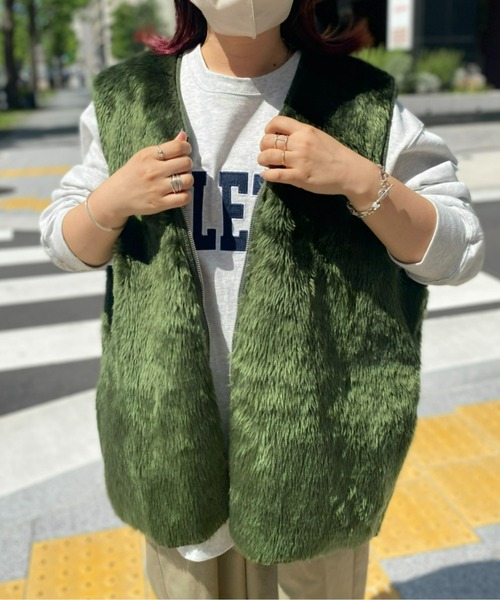 CPCM（シーピーシーエム）の「ジップファーベスト（ベスト・メンズ・ブラウン/カーキ・FREE）」の3枚目の写真