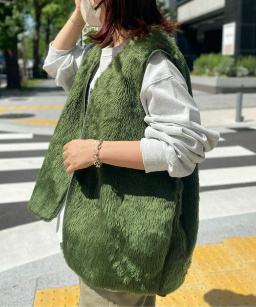 CPCM（シーピーシーエム）の「ジップファーベスト（ベスト・メンズ・ブラウン/カーキ・FREE）」の6枚目の写真