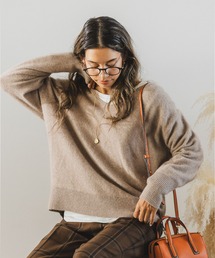 フォックスVネックニットプルオーバー