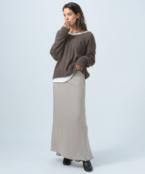 BAYFLOW（ベイフロー）の「フォックスＶネックニットプルオーバー（ニット/セーター・レディース・ベージュ/ブラウン/グレー/オレンジ/ブルー/アイボリー・SMALL/MEDIUM）」の15枚目の写真