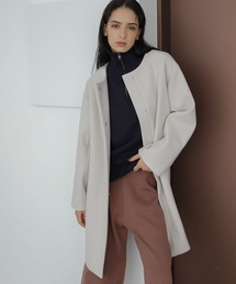 LAKOLE | ウーリーテックノーカラーフックフロントコート / 281759(ノーカラーコート)