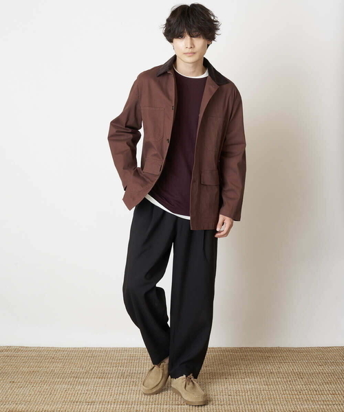 a.v.v(アーヴェヴェ)の「ワイドシルエットカバーオール(カバーオール・メンズ・ブラウン/ブラック・48/46/50)」の3枚目の写真