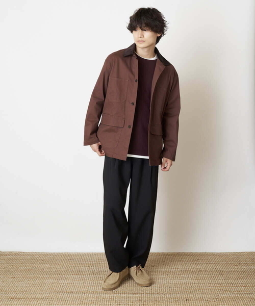 a.v.v(アーヴェヴェ)の「ワイドシルエットカバーオール(カバーオール・メンズ・ブラウン/ブラック・48/46/50)」の4枚目の写真