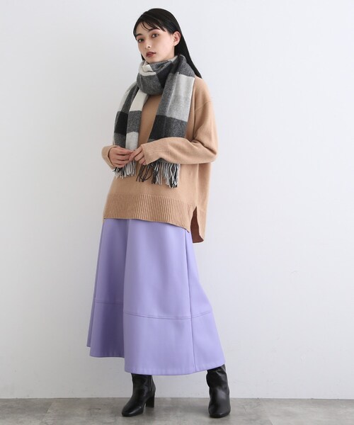 INDIVI（インディヴィ）の「◆【洗える/ウール100%】ストール（ストール/ショール・レディース・オフホワイト/イエロー/ブラック系1/グレー系1/ピンク系6/ブルー系1・00）」の15枚目の写真